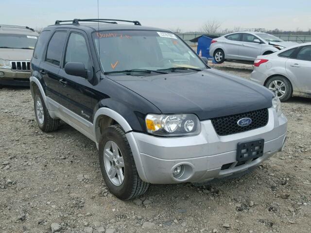 1FMYU96H86KB01546 - 2006 FORD ESCAPE HEV BLACK photo 1