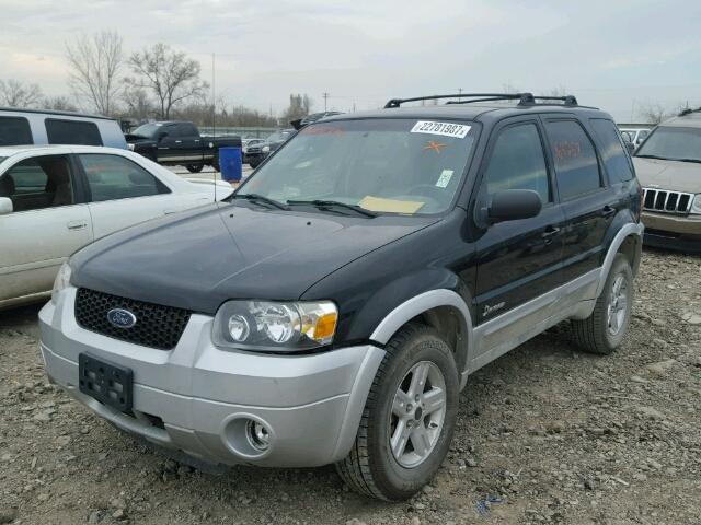 1FMYU96H86KB01546 - 2006 FORD ESCAPE HEV BLACK photo 2