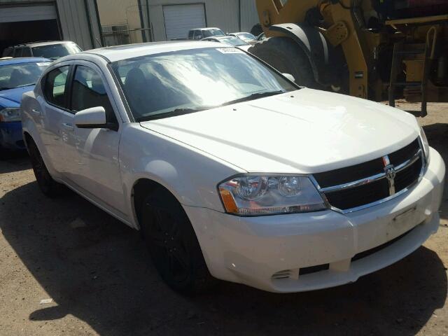 1B3CC1FB0AN199513 - 2010 DODGE AVENGER EX WHITE photo 1