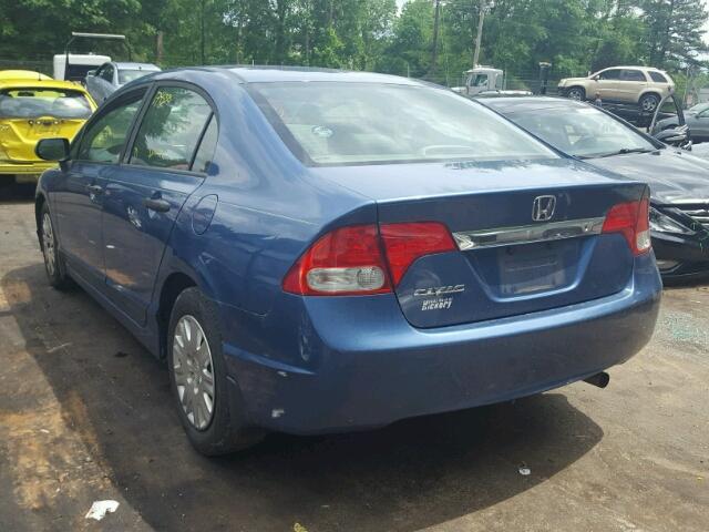 19XFA1F38AE035800 - 2010 HONDA CIVIC VP BLUE photo 3