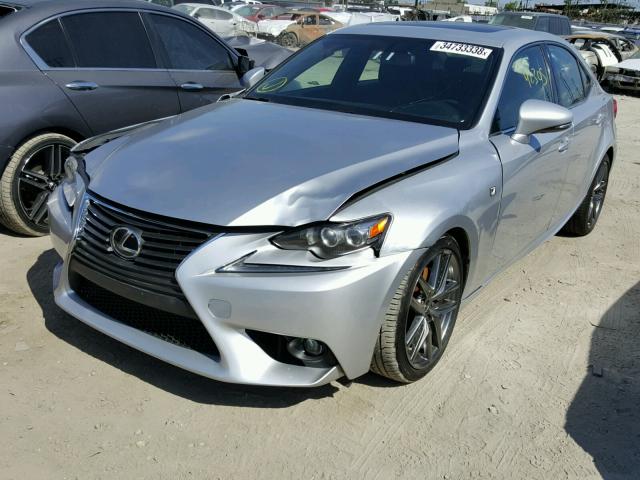 JTHBE1D29E5007176 - 2014 LEXUS IS 350 SILVER photo 2