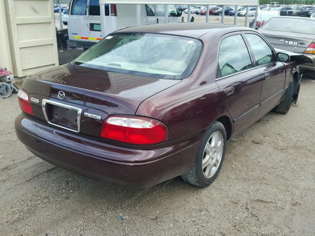 1YVGF22D325268369 - 2002 MAZDA 626 ES BURGUNDY photo 4