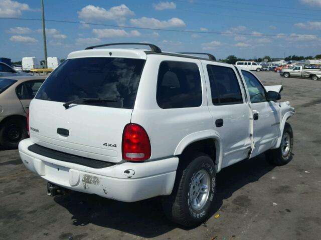 1B4HS28Z4WF125808 - 1998 DODGE DURANGO WHITE photo 4