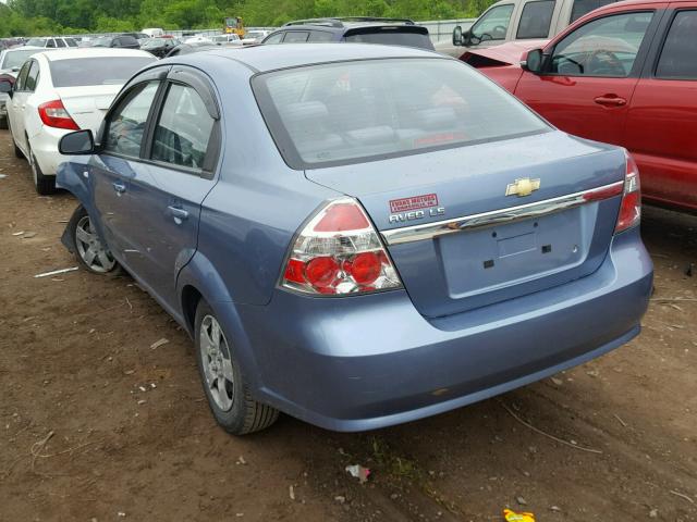 KL1TD566X8B111303 - 2008 CHEVROLET AVEO BASE Көк фото 3