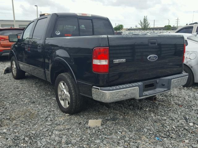 1FTPW12534KC80521 - 2004 FORD F150 2WD BLACK photo 3