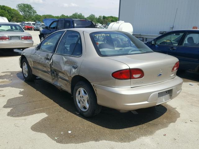 1G1JC524527238230 - 2002 CHEVROLET CAVALIER B GOLD photo 3