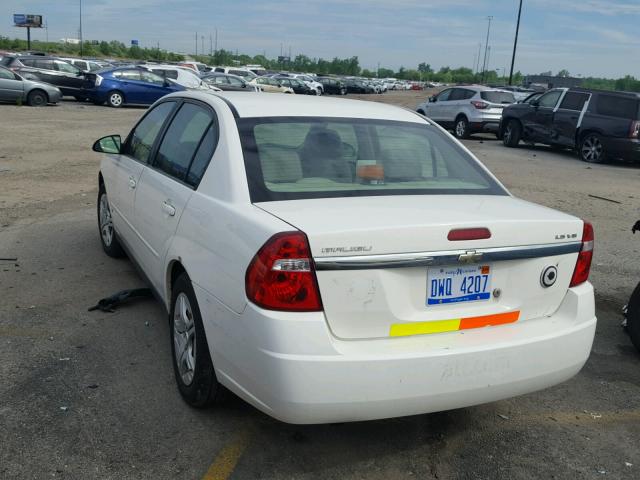1G1ZS58N97F292178 - 2007 CHEVROLET MALIBU LS Ақ фото 3