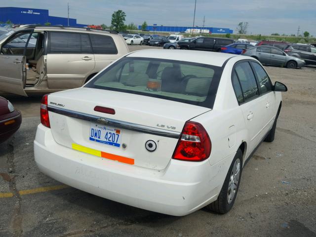 1G1ZS58N97F292178 - 2007 CHEVROLET MALIBU LS Ақ фото 4