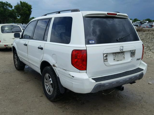 5FNYF18534B010794 - 2004 HONDA PILOT EXL WHITE photo 3