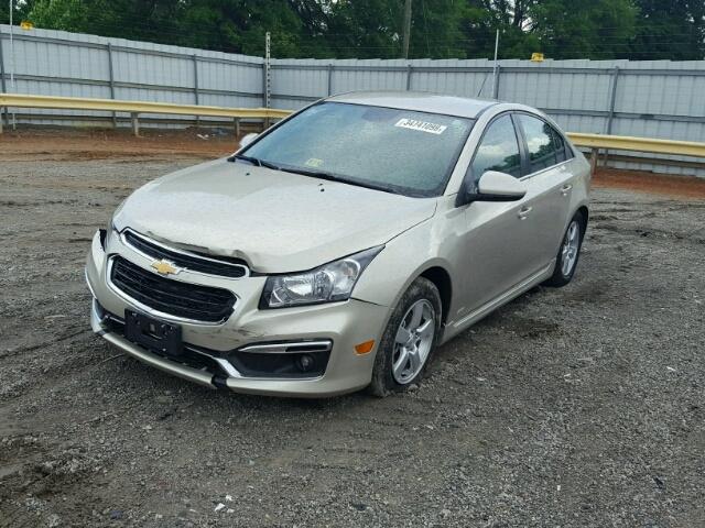 1G1PC5SB3F7261522 - 2015 CHEVROLET CRUZE LT BEIGE photo 2