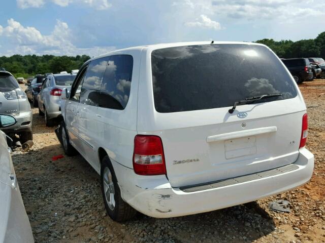 KNDUP131246570575 - 2004 KIA SEDONA EX WHITE photo 3