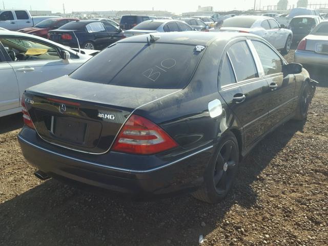 WDBRF52H66A813950 - 2006 MERCEDES-BENZ C GENERATI BLACK photo 4