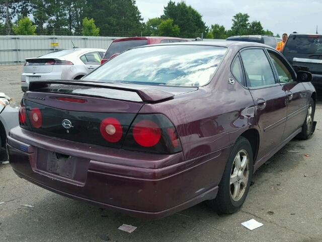 2G1WH52K149426203 - 2004 CHEVROLET IMPALA LS MAROON photo 4