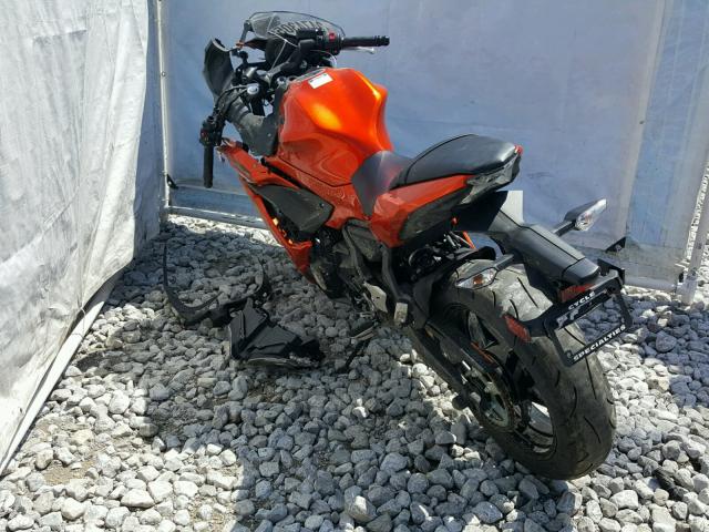 JKAEXEJ10HDA01303 - 2017 KAWASAKI EX650 J ნარინჯისფერი ფოტო 3