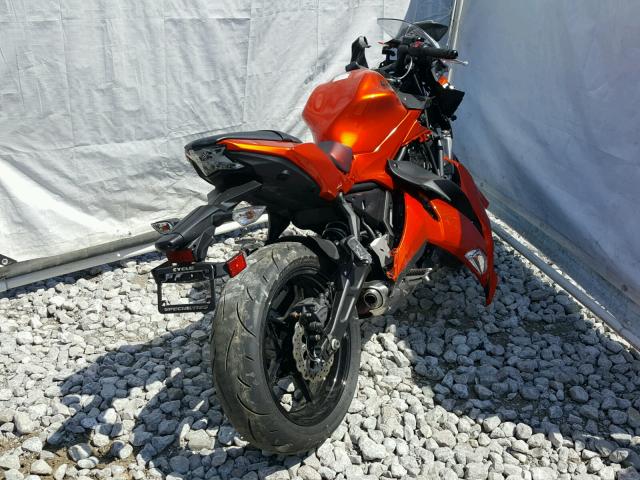 JKAEXEJ10HDA01303 - 2017 KAWASAKI EX650 J ORANGE photo 4