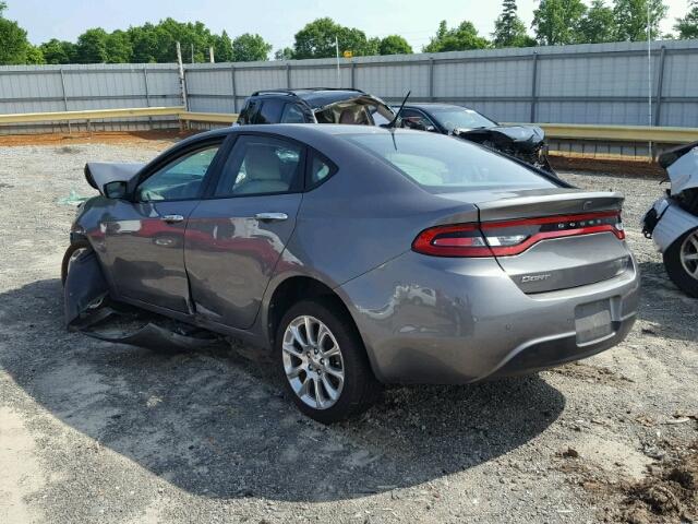 1C3CDFCA9DD132363 - 2013 DODGE DART LIMIT GRAY photo 3