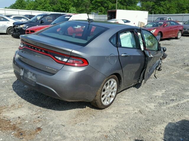 1C3CDFCA9DD132363 - 2013 DODGE DART LIMIT GRAY photo 4