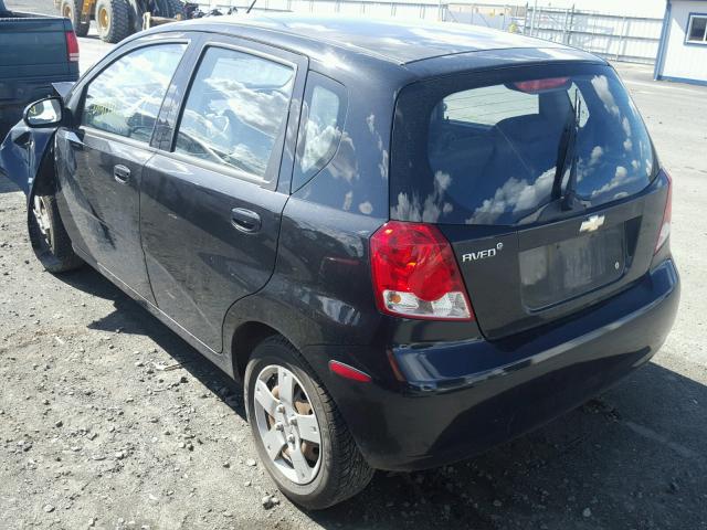 KL1TD66608B184900 - 2008 CHEVROLET AVEO BASE Սև լուսանկար 3