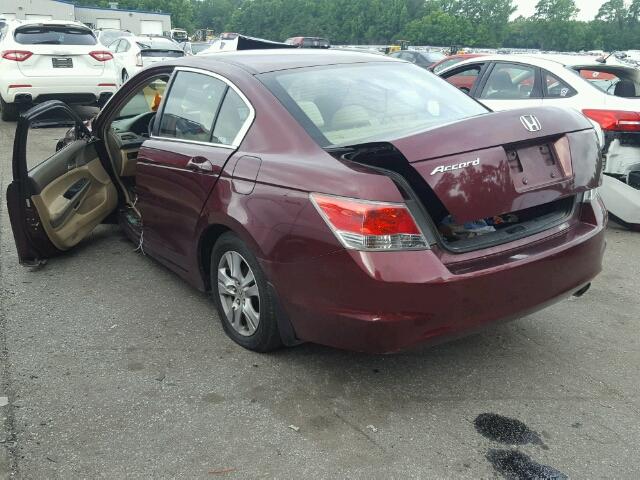 1HGCP264X9A173533 - 2009 HONDA ACCORD LXP BURGUNDY photo 3