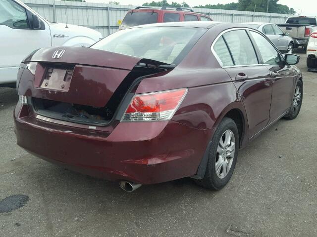 1HGCP264X9A173533 - 2009 HONDA ACCORD LXP BURGUNDY photo 4