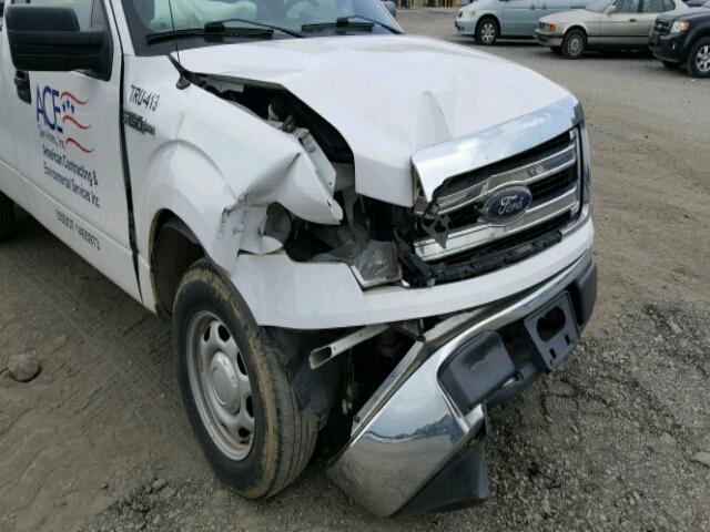 1FTNF1CFXEKD84469 - 2014 FORD F150 WHITE photo 9