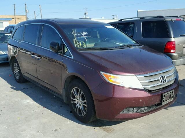 5FNRL5H60BB046579 - 2011 HONDA ODYSSEY EX MAROON photo 1