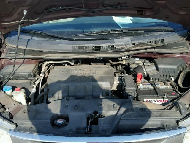 5FNRL5H60BB046579 - 2011 HONDA ODYSSEY EX MAROON photo 7