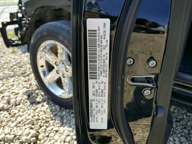 1C6RR7FT8ES156670 - 2014 DODGE RAM 1500 BLACK photo 10