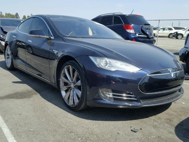 5YJSA1CNXDFP23154 - 2013 TESLA MODEL S BLUE photo 1
