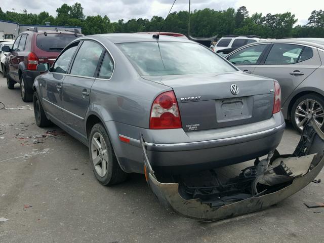 WVWRH63B64P145654 - 2004 VOLKSWAGEN PASSAT GLX GRAY photo 3