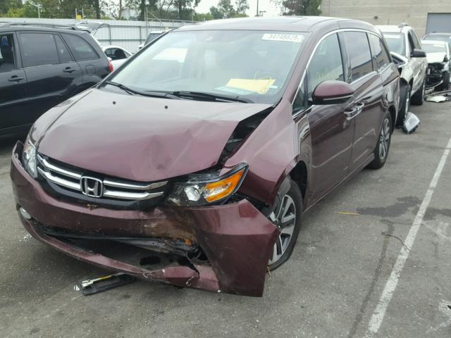 5FNRL5H9XFB033404 - 2015 HONDA ODYSSEY TO RED photo 2