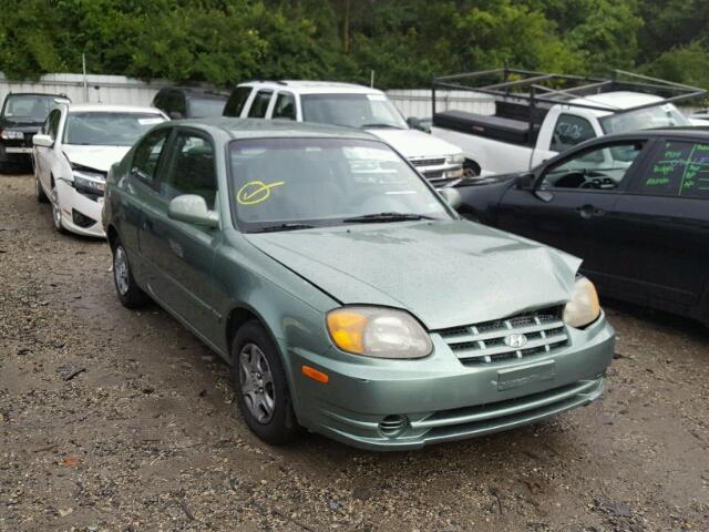 KMHCG35C03U266804 - 2003 HYUNDAI ACCENT GL GREEN photo 1