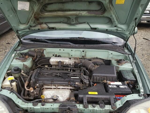 KMHCG35C03U266804 - 2003 HYUNDAI ACCENT GL GREEN photo 7