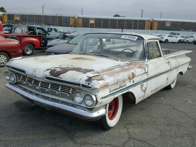 0000000H59L191501 - 1959 CHEVROLET EL CAMINO CREAM photo 2