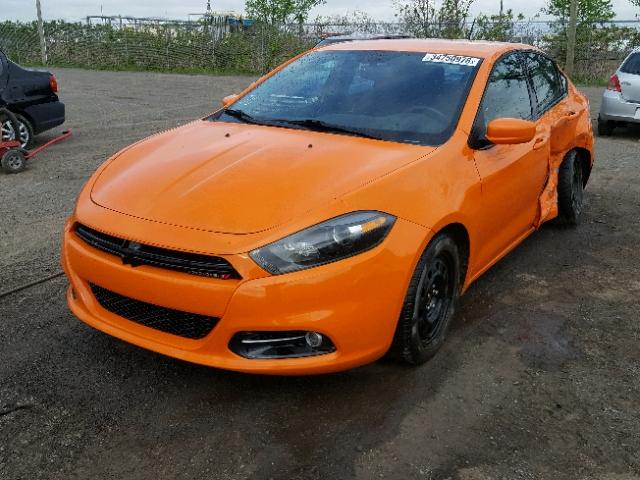 1C3CDFBA3DD346234 - 2013 DODGE DART SXT ORANGE photo 2