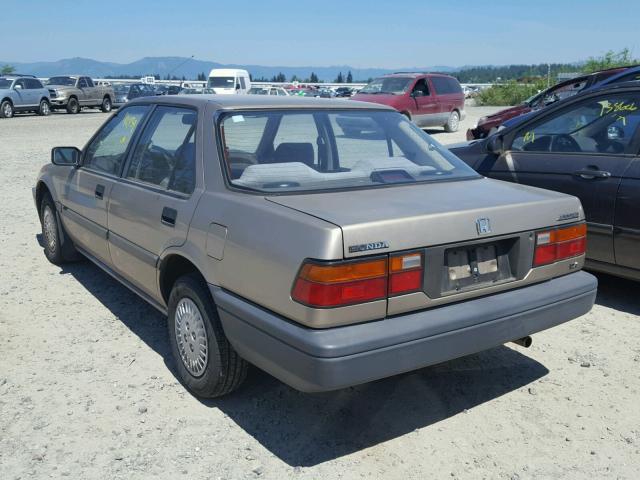 JHMCA5629HC030154 - 1987 HONDA ACCORD DX TAN photo 3