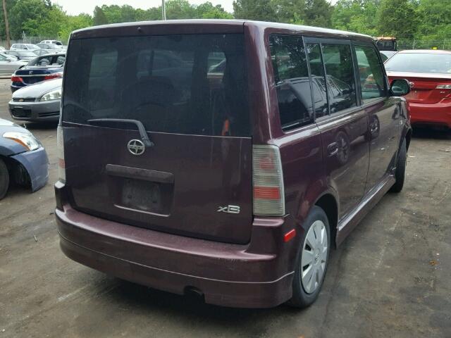 JTLKT324450209495 - 2005 TOYOTA SCION XB იასამნისფერი ფოტო 4