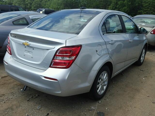 1G1JD5SH1H4155856 - 2017 CHEVROLET SONIC SILVER photo 4