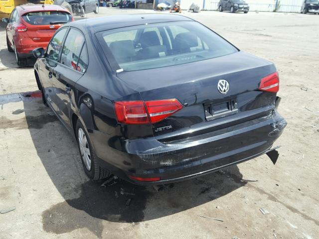 3VW2K7AJ3FM344606 - 2015 VOLKSWAGEN JETTA BASE 黑色 照片 3