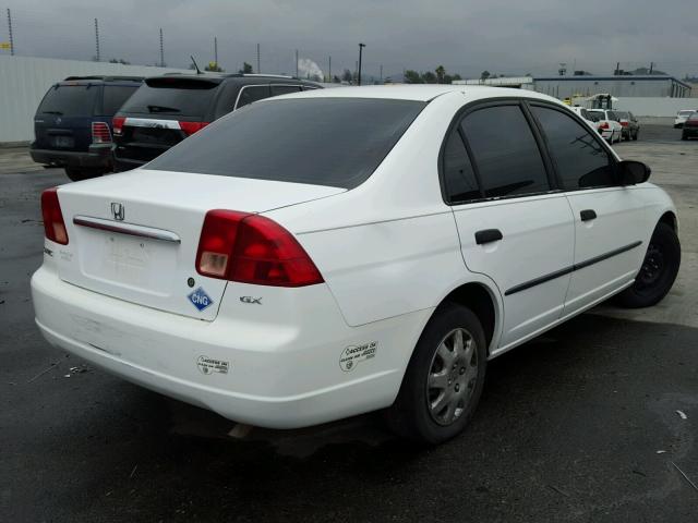 1HGEN26411L000104 - 2001 HONDA CIVIC GX WHITE photo 4