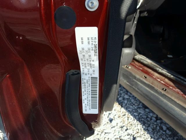 1J8HH48K39C519444 - 2009 JEEP COMMANDER წითელი ფოტო 10