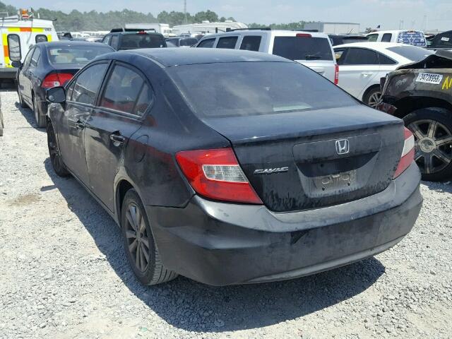 2HGFB2F90CH530055 - 2012 HONDA CIVIC EXL 黑色 照片 3