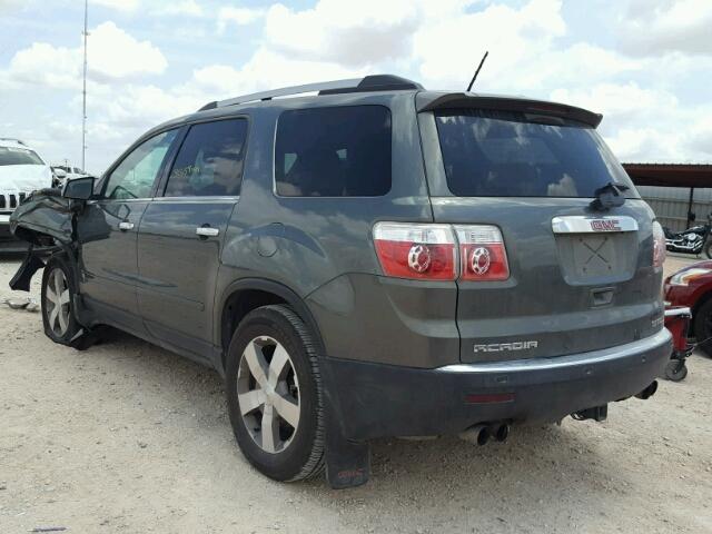 1GKKRSED8BJ174325 - 2011 GMC ACADIA SLT მწვანე ფოტო 3