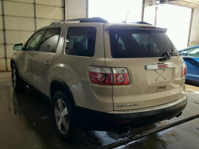 1GKLRMED1AJ138233 - 2010 GMC ACADIA SLT BEIGE photo 3