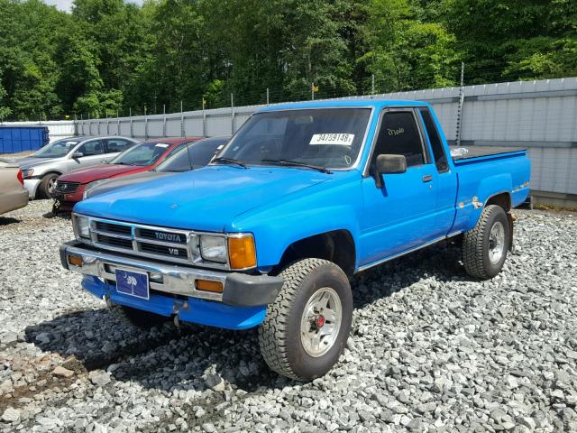 JT4VN67M4J0006288 - 1988 TOYOTA PICKUP SHO BLUE photo 2