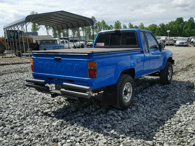 JT4VN67M4J0006288 - 1988 TOYOTA PICKUP SHO BLUE photo 4