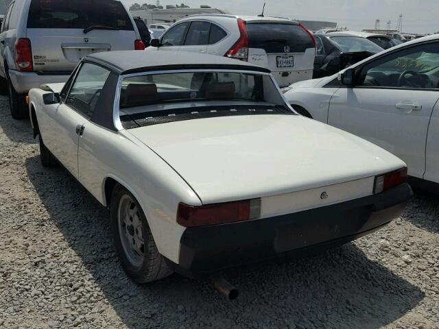 4762900420 - 1976 PORSCHE 914 WHITE photo 3