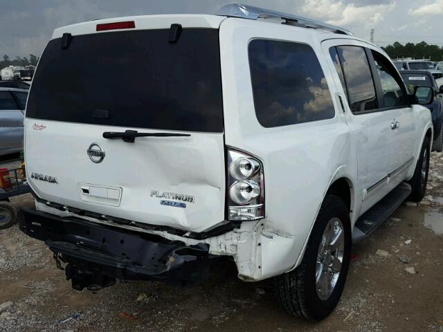 5N1BA0ND3CN606199 - 2012 NISSAN ARMADA SV WHITE photo 4