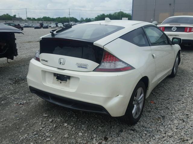 JHMZF1C60CS002771 - 2012 HONDA CR-Z EX WHITE photo 4