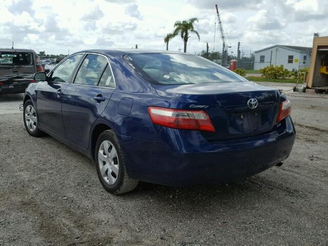 4T1BE46K87U072203 - 2007 TOYOTA CAMRY NEW BLUE photo 3